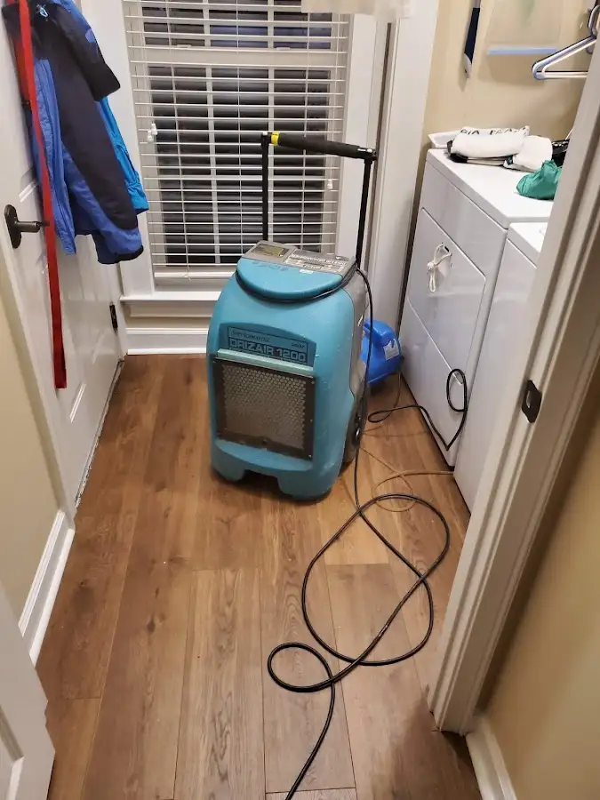 Commercial dehumidifier deployed for Flood Damage Cleanup in Pace